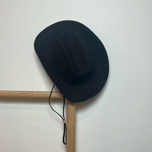 Vintage Black 100% Wool Felt Cowboy Hat Women’s small or child